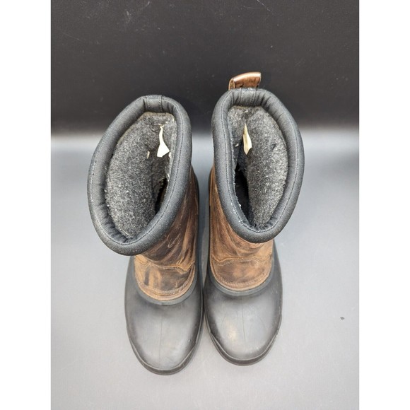 Bass Woman's 9M Rockingham Waterproof Fleece Lined Duck Boots Brown LEATHER - Picture 4 of 12